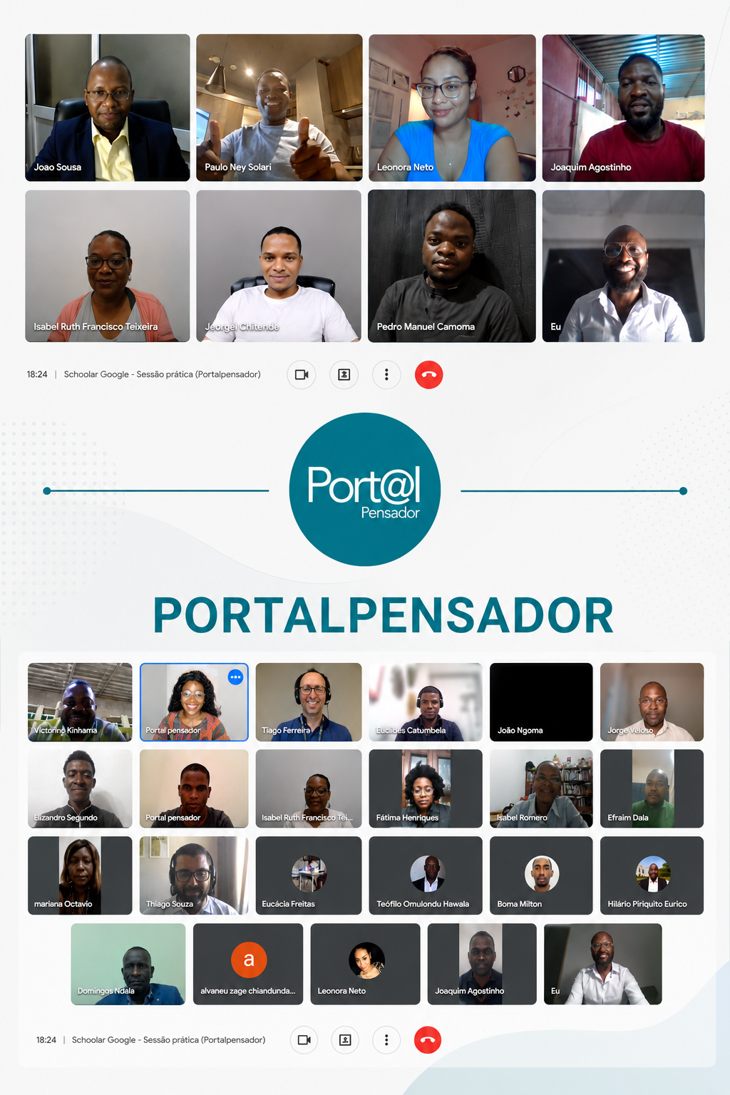 Equipa do actas.ao em reunião